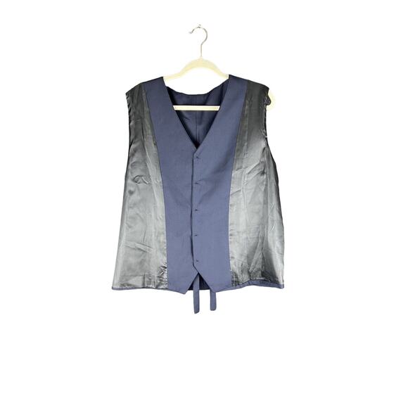 SuiSional Mens Blue 5 button down vest mens size XL - Picture 5 of 6